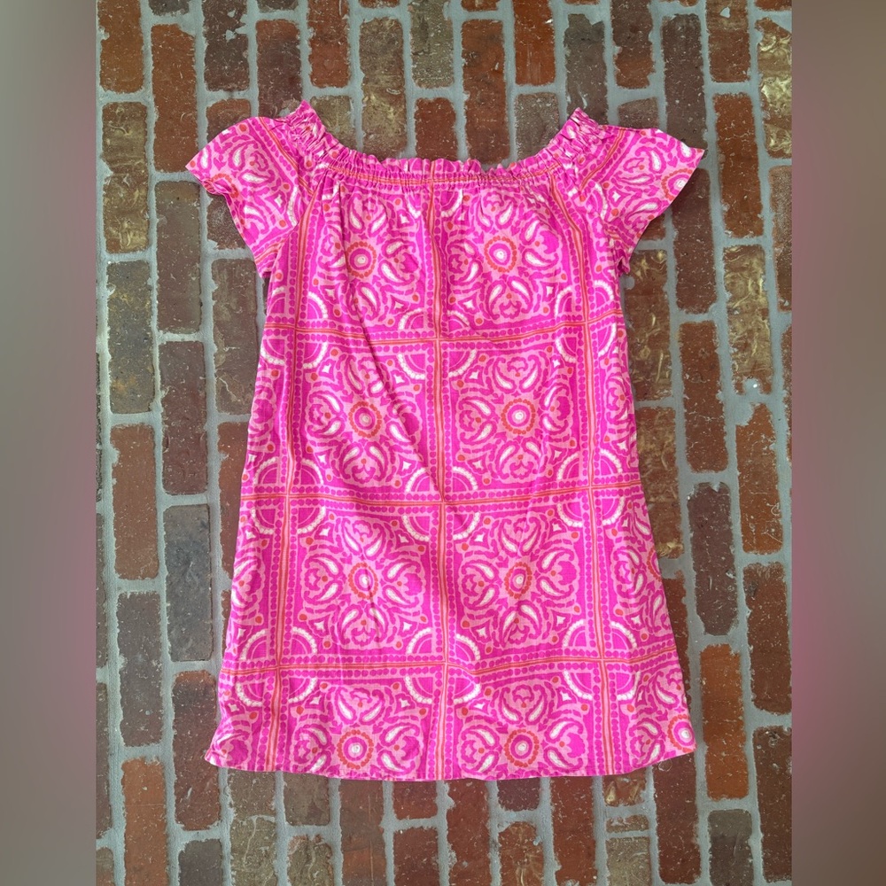 Vineyard Vines Pink Patterned Kids Dress